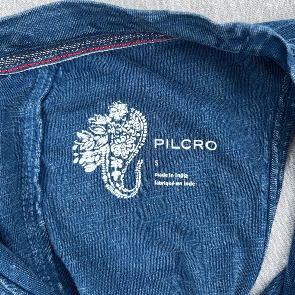 Anthroplogie Pilcro Twist-Back Tank Top Womens S Blue Relaxed Fit Patchwork NEW - Picture 11 of 16